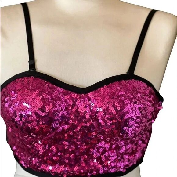 🌸Balera Sequins Women’s‎ Top Fuchsia Size PA(XS/0-2)🌸 - Picture 2 of 6